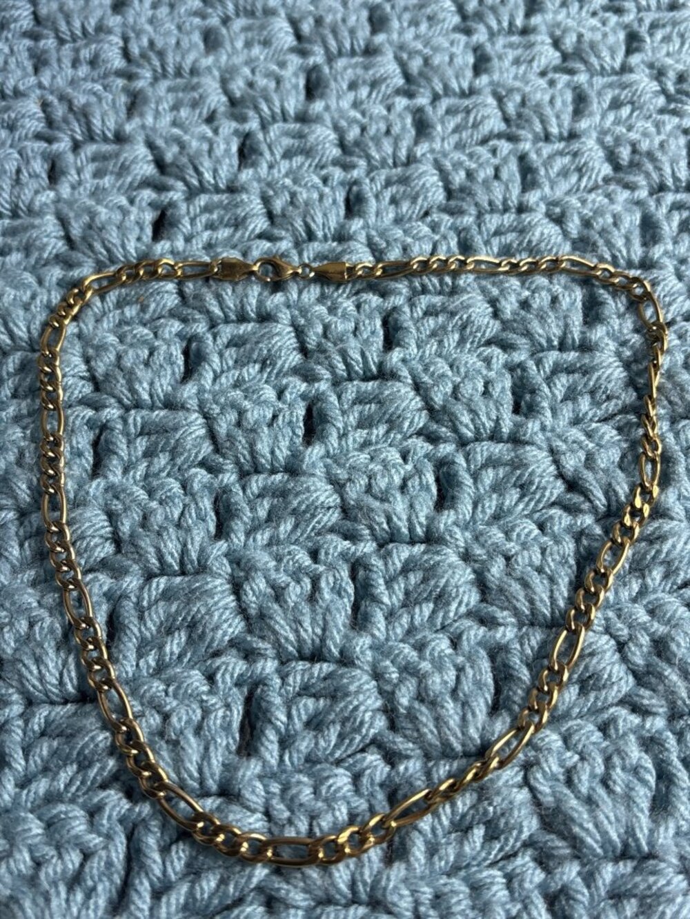 Vintage JCM China Gold Plated Stainless Steel Chain Necklace 17 inches Long